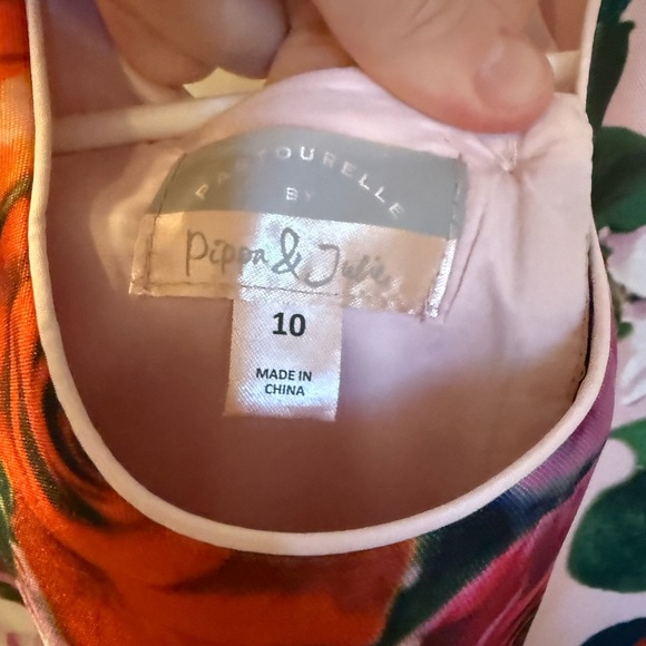 NWT Pippa & Julie Pink and Red Floral Party Dress 10 - Picture 3 of 7